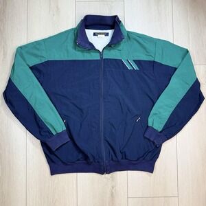 Vintage‎ Brooks Brothers Colorblock Windbreaker Jacket Men's L Navy Green USA